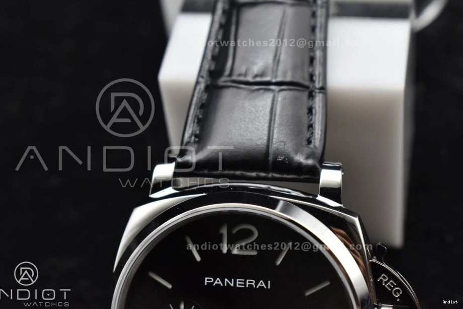 VSF Gray PAM1250 Leather Best Edition Strap Dial Black Due Luminor on 42mm P900 0312
